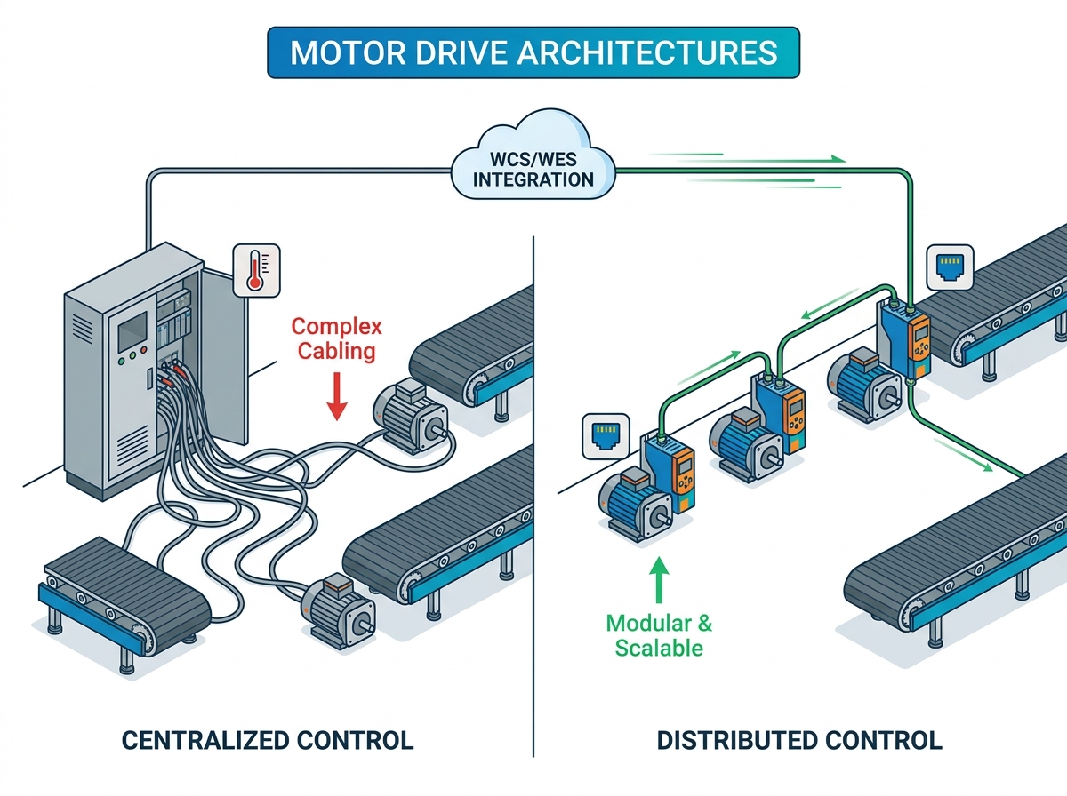 Industrial Communication in Motor Drives for Sorting Systems